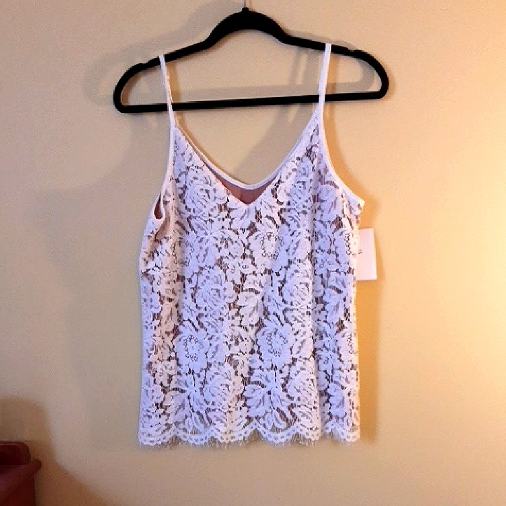 White Lace Tank Top